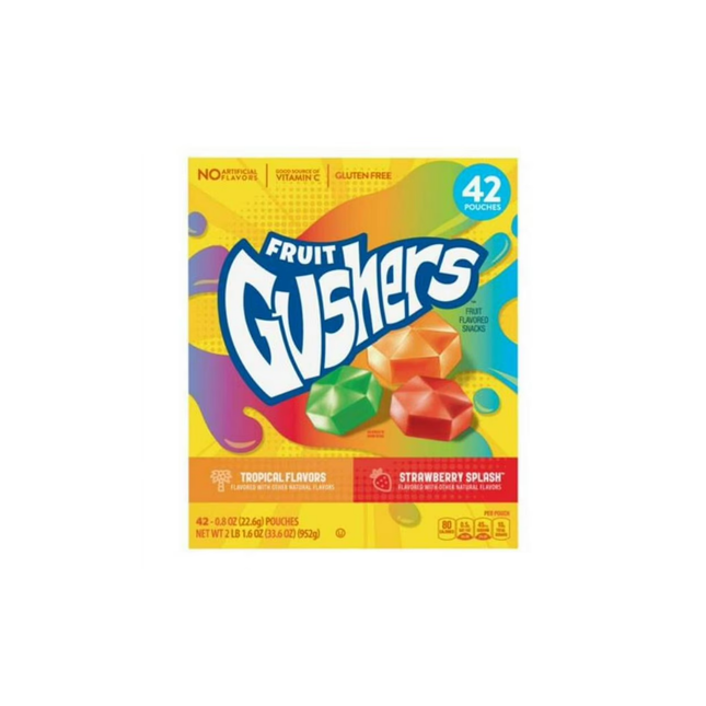 Fruit Gushers Fruit Flavoured Snacks – 42ct Family Pack